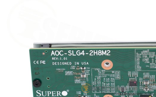 Supermicro 2x M.2 NVMe + SATA PCIe x8 Storage Controller RAID 0, 1 AOC-SLG4-2H8M2