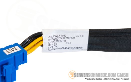 Supermicro 30cm GPU Power Kabel cable 1x 8-pin EPS to 2x 6+2-pin PCIe 1029GQ-TNRT CBL-PWEX-1059