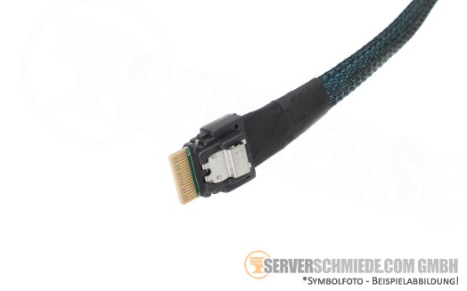 Supermicro 30cm SATA Kabel 1x SFF-8654 4i to 1x SFF-8654 4i CBL-SAST-1230LP-100