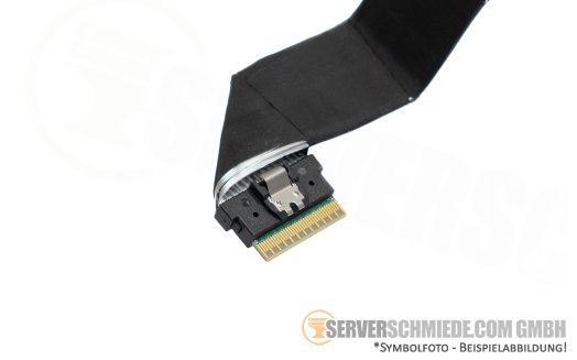 Supermicro 40cm NVMe Kabel cable 1x SFF-8654 8i gerade to 2x SFF-8654 4i gerade CBL-SAST-1240F-85