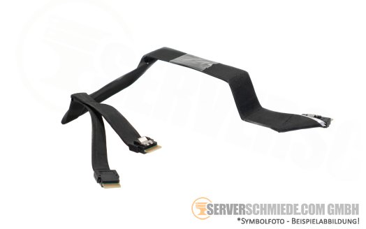 Supermicro 40cm NVMe Kabel cable 1x SFF-8654 8i gerade to 2x SFF-8654 4i gerade CBL-SAST-1240F-85