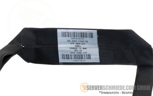 Supermicro 23cm NVMe Kabel cable 1x SFF-8654 8i gerade to 2x SFF-8654 4i gerade CBL-SAST-1246F-85