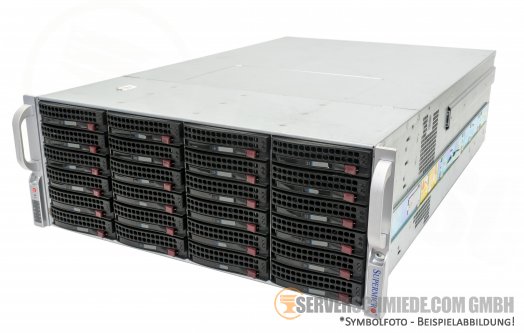 Supermicro JBOD Storage 19" 4U 45x HotSwap 3,5" LFF 6G SAS S-ATA CSE-847E16-RJBOD1 2x 1400W PSU 4x SAS SFF-8088 ZFS Ceph