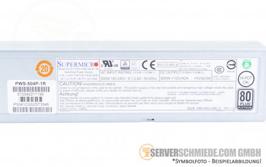 Supermicro 500W PSU Netzteil CSE-113 CSE-815 PWS-504P-1R