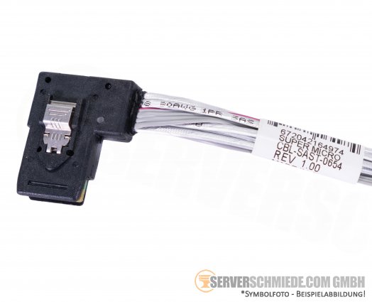 Supermicro SAS Kabel cable 50cm 1x SFF-8087 winkel to 4x SATA 1x 8-pin CBL-SAST-0654