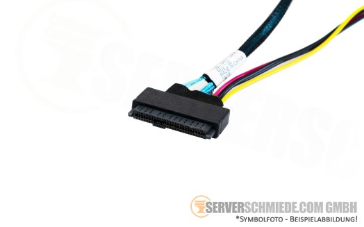 Supermicro 55 / 45cm U.2 Kabel cable 1x SFF-8639 U.2 PCIe to 1x SFF-8611 OCuLink + 1x IDE 4-pin Molex power CBL-SAST-0956