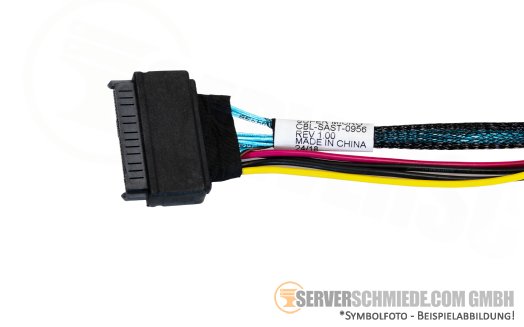 Supermicro 55 / 45cm U.2 Kabel cable 1x SFF-8639 U.2 PCIe to 1x SFF-8611 OCuLink + 1x IDE 4-pin Molex power CBL-SAST-0956
