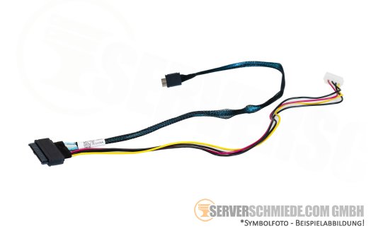 Supermicro 55 / 45cm U.2 Kabel cable 1x SFF-8639 U.2 PCIe to 1x SFF-8611 OCuLink + 1x IDE 4-pin Molex power CBL-SAST-0956