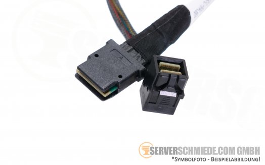 Supermicro 55cm SAS Kabel 1x SFF-8087 gerade 1x SFF-8643 winkel SV-8743-LPRA-560