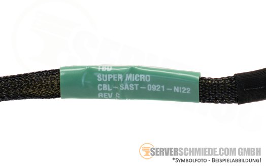 Supermicro 56cm NVMe Kabel cable 1x SFF-8611 gerade to 1x SFF-8643 winkel CBL-SAST-0921