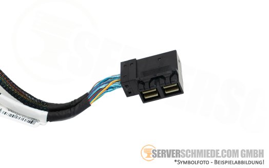 Supermicro 60cm SAS Kabel cable 2x SFF-8654 4i gerade to 2x SFF-8643 (double) winkel CBL-SAST-1260-100
