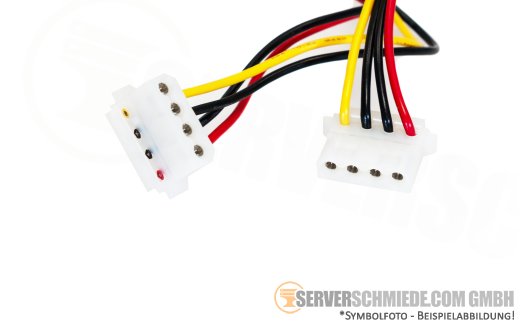Supermicro 65 / 60cm Power Kabel cable Backplane 1x 8-pin gerade to 2x IDE 4-pin Molex CSE-829U2TS-R1K02P-T CBL-PWEX-0652