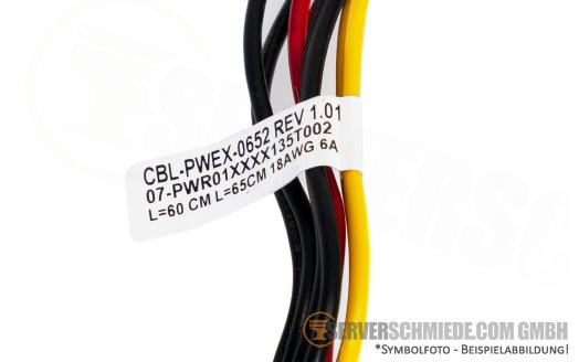 Supermicro 65 / 60cm Power Kabel cable Backplane 1x 8-pin gerade to 2x IDE 4-pin Molex CSE-829U2TS-R1K02P-T CBL-PWEX-0652
