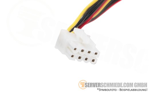 Supermicro 70 / 65cm Power Kabel cable 1x 8-pin gerade to 2x IDE 4-pin gerade