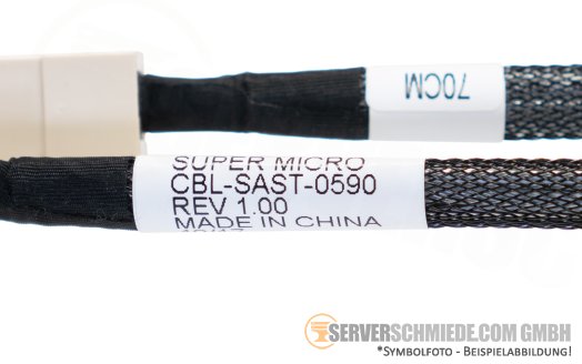 Supermicro 70cm NVMe Kabel cable 1x SFF-8643 gerade to 1x SFF-8643 gerade CBL-SAST-0590