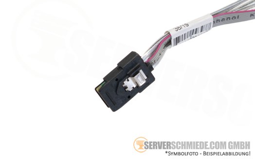 Supermicro 75 / 90cm SAS Kabel cable 1x SFF-8087 gerade to 4x SATA winkel + 1x 8-pin gerade CBL-0388L-01