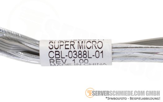 Supermicro 75 / 90cm SAS Kabel cable 1x SFF-8087 gerade to 4x SATA winkel + 1x 8-pin gerade CBL-0388L-01