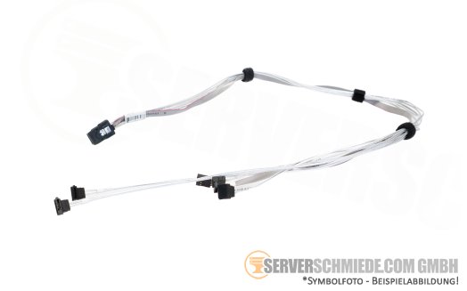 Supermicro 75 / 90cm SAS Kabel cable 1x SFF-8087 gerade to 4x SATA winkel + 1x 8-pin gerade CBL-0388L-01