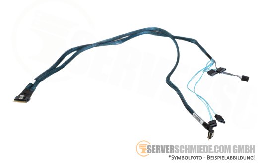Supermicro 75-90cm SATA Kabel cable 1x SFF-8654 8i to 1x SFF-8654 4i + 4x SATA + 1x 8.pin CBL-SAST-1291-100
