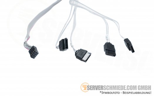 Supermicro 75cm SAS Kabel Internal Reverse Breakout Cross-Over 4x SATA + 1x 8pin to 1x SFF-8643 gerade CBL-SAST-0591