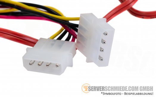 Supermicro 75cm  SAS SATA Kabel  1x SFF-8087 2x SATA 2x IDE Strom Stecker 4pin CBL-0309L-S2-CI025