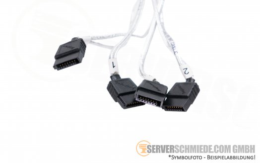 Supermicro 75cm  SAS SATA Kabel 1x SFF-8643 -- 4x SATA 1x 10-pin  CBL-00123-01-A-R