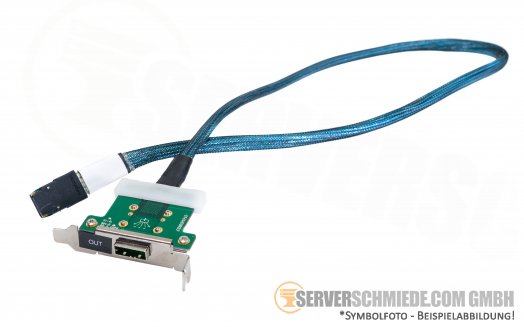 Supermicro 80cm Internal to External SAS Single Port  Cable 1x SFF-8087 1x SFF-8088 CBL-0351L-LP