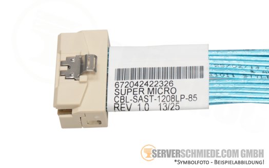 Supermicro 8cm NVMe Riser Kabel cable 1x SFF-8654 gerade to 1x SFF-8654 gerade SYS-620C-TN12R CBL-SAST-1208LP-85