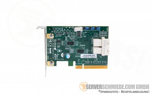Supermicro Add-on Card Dual-Port NVMe Internal Host Bus Adapter 2x SFF-8643 AOC-SLG3-2E4R