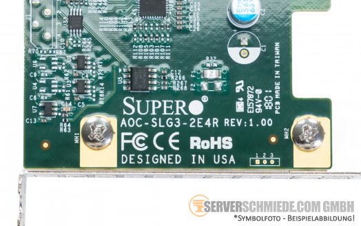 Supermicro Add-on Card Dual-Port NVMe Internal Host Bus Adapter 2x SFF-8643 AOC-SLG3-2E4R