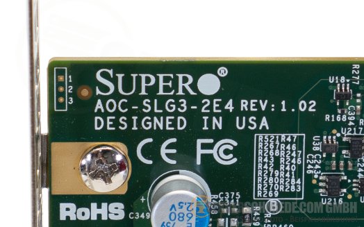 Supermicro Add-on Card Dual-Port NVMe Internal Host Bus Adapter 2x SFF-8643 AOC-SLG3-2E4