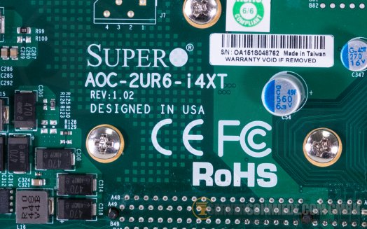 Supermicro AOC-2UR6-i4XT 2U Ultra Riser 4 Port 10G-T Intel X540 PCIe 3.0