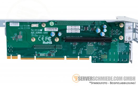 Supermicro AOC-2UR68-i2XS 2U Riser 2x 10GbE SFP+ Intel Network - 1x PCIe x16 FP - 2x PCIe x8 (1x in x16 Slot) with cage 01-SC21922-XX00T101