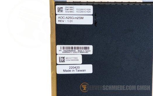 Supermicro AOC-A25G-m2SM 2x 10/25Gb SFP28 AIOM Controller Ethernet Netzwerk