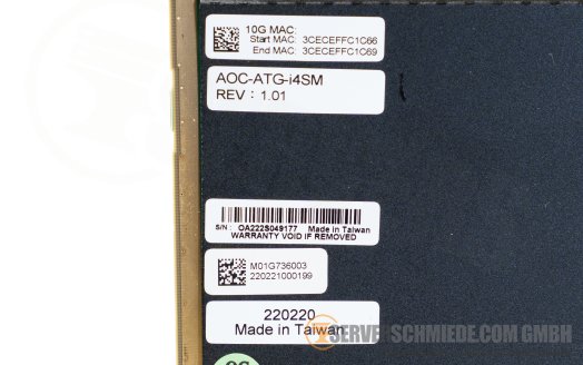 Supermicro AOC-ATG-i4SM Intel XL710-BM1 4x 10 Gb SFP+ AIOM Controller Ethernet Netzwerk