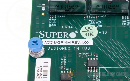 Supermicro AOC-MGP-I4M 4x 1GbE Copper RJ-45 Network 1Gigabit LAN SIOM Modular Controller