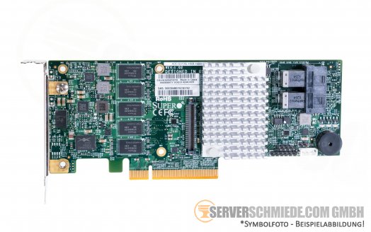 Supermicro AOC-S3108L-H8iR-16DD 2GB PCIe x8 2x SFF-8643 12G SAS3 HDD SSD Controller Raid 0, 1, 5, 6, 10, 50, 60