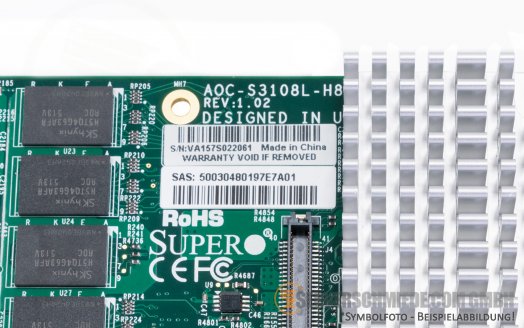 Supermicro AOC-S3108L-H8iR 2GB PCIe x8 2x SFF-8643 12G SAS3 HDD SSD Controller Raid 0, 1, 5, 6, 10, 50, 60 / 9361-8i