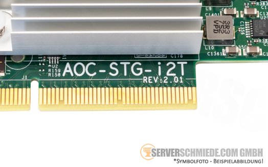 Supermicro AOC-STG-i2T Rev. 2.01 Intel X540-T2 2x 10GbE Dual Port Network 10 Gigabit LAN Ethernet PCIe x8 Controller