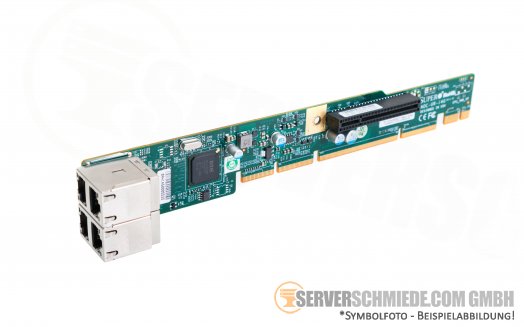 Supermicro AOC-UR-i4G 1U Ultra Riser 4x 1GbE Intel i350-T4 RJ-45 copper Network Ethernet + 1x PCIe 3.0 x8 (internal)