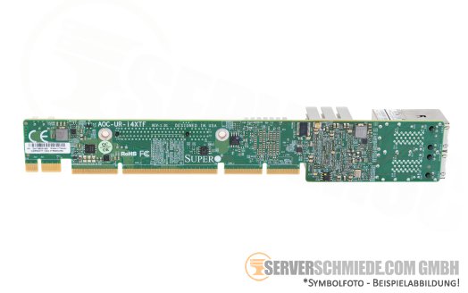 Supermicro AOC-UR-i4XTF 1U Ultra Riser 4x 10GbE RJ-45 copper Intel XL710 X557 + 1x PCIe 3.0 x8 (internal)