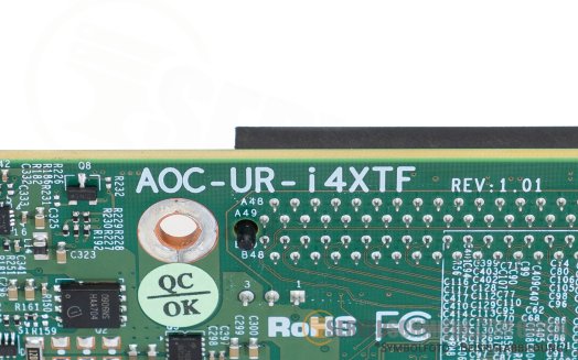 Supermicro AOC-UR-i4XTF 1U Ultra Riser 4x 10GbE RJ-45 copper Intel XL710 X557 + 1x PCIe 3.0 x8 (internal)