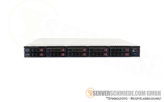 Supermicro CSE-116BTS X13SEW-F 19" 1U 10x 2,5" SFF SAS SATA NVMe Intel XEON Scalable LGA4677 DDR5 ECC 2x PSU