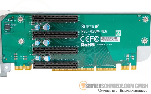 Supermicro CSE-219 Riser Card 4x Slot 2U PCIe x8  with cage RSC-R2UW-4E8