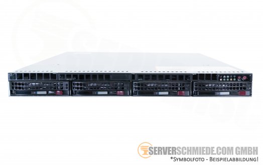 Supermicro CSE-815 X9DR7-LN4F 19" 1U 4x 3,5" LFF 2x Intel XEON E5-2600 v1 v2 DDR3 SAS SATA Raid Non Hotswap PSU vmware Storage Server -CTO-