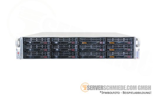 Supermicro CSE-826 X11DPH-T 2U Server 14-bay 8x 3,5" SAS 12G + 4x 3,5" SAS/NVMe + 2x 2,5" SATA rear 2x Intel XEON Scalable LGA3647 2x 10GbE  2x PSU