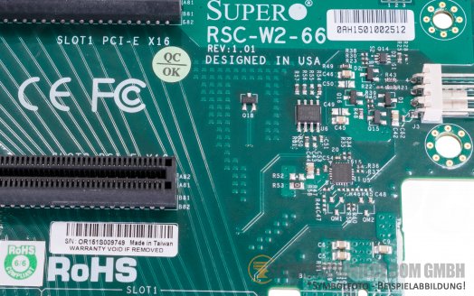 Supermicro CSE-829U Riser Card 2x Slot PCIe x16 RSC-W2-66