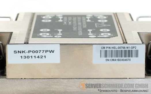 Supermicro Heatsink CPU Kühler 1U Socket Intel 4189 X12 CPU1 max. 270W SNK-P0077PW