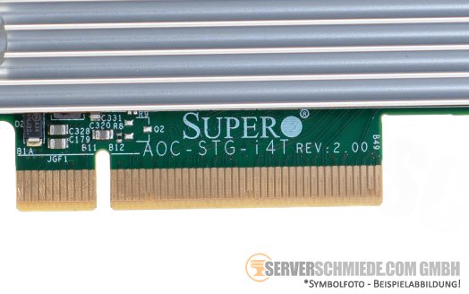 Supermicro Intel AOC-STG-i4T 4x 10GbE RJ-45 cooper Quad Port Converged Network 10 Gigabit LAN Controller PCIe x8 XL710 X557 VxLAN  NVGRE