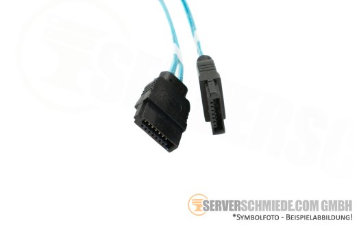 Supermicro kompatibel SAS Kabel cable 50cm 1x SFF-8087 winkel to 4x SATA 1x 8-pin CBL-SAST-0654 3rd party